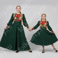 Платье Божена темно-зеленое