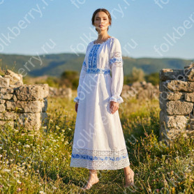 Платье Кружевная Гжель- фото 1