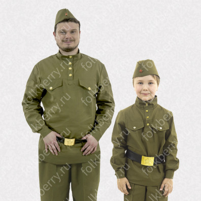 Гимнастерка Мужская, хаки- фото 1